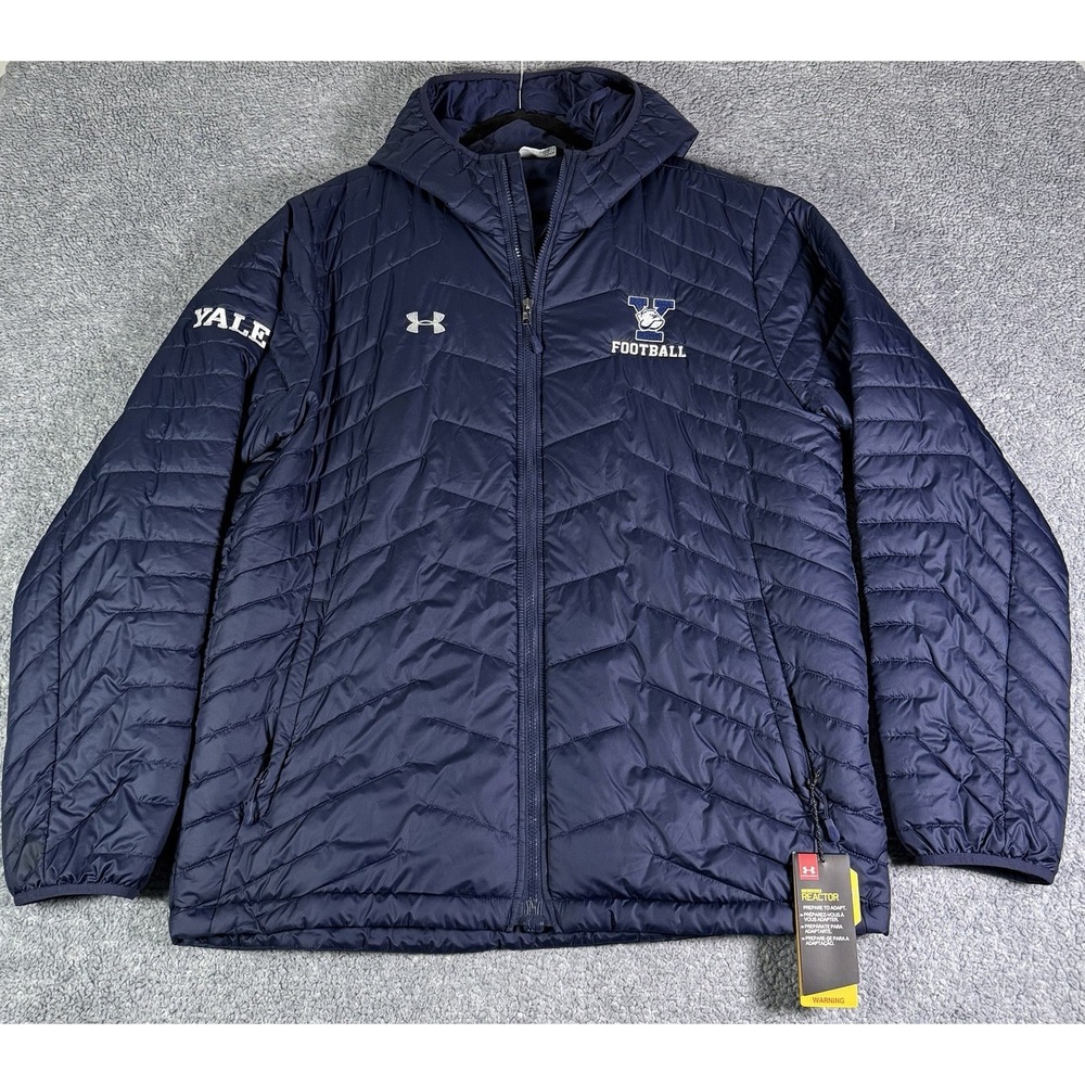 Yale Bulldogs Football Under Armour COLDGEAR Reactor Jacket Mens XXL Full Zip